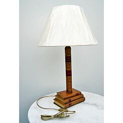 Large book lamp with silk shade