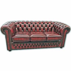 Chesterfield sofa. Buckingham Chesterfield antique light rust leather
