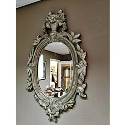 Decorative antique silver mirror 60 x 100 cm