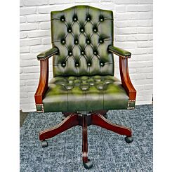 Gainsborough swivel  mahogany antique green