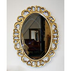 Grand miroir ovale de style baroque