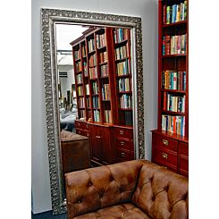 Large baroque silver framed mirror Dijon, 133 x 233 cm