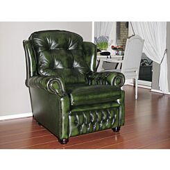 Suzanne Chesterfield chair Antique green leather