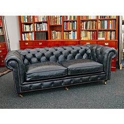 Whitehall Chesterfield in Vintage Cognac leather