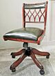 Antique green Westminster swivel chair