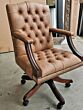 English leather desk chair