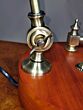 Brass Bankers Lamp with mahogany base