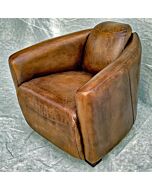 Newly made vintage Aviator club arm chair vintage brown leather
