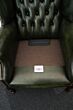 2 x Queen Anne Chesterfield fauteuils antique green