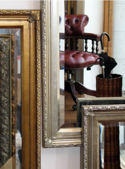 Doré ou argenté miroir Porto en 6 tailles, English Decorations