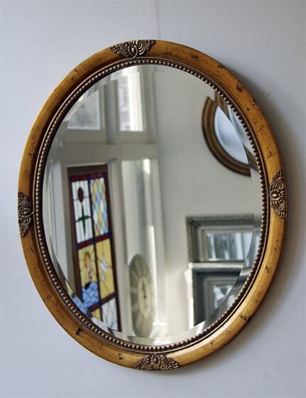 Antiek goud ovale spiegel, English Decorations