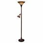 Tiffany standing Lamp with side lamp, English Decorations