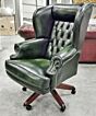 Chairman's swivel chair antique green