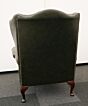 2 x Queen Anne Chesterfield chairs antique green