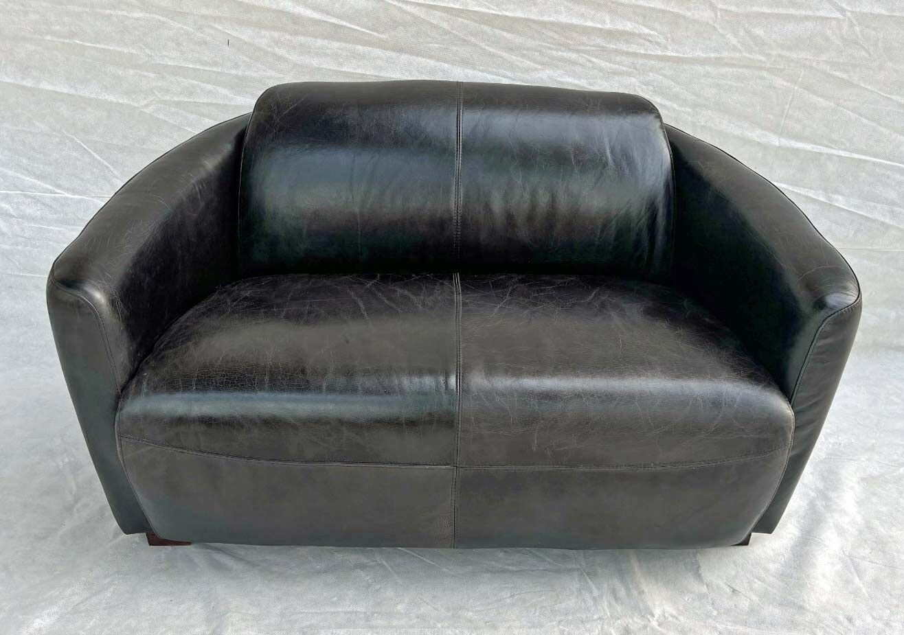 2 seater tub sofa faux leather discount
