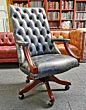 Library swivel chair vintage black