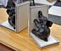 Elephant bookends on faux books set of 2