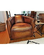 Aviator chair vintage cognac leather