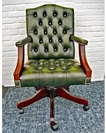 Gainsborough swivel mahogany antique green