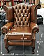sizes wing Chesterfield chair