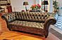 Belmont Chesterfield in Vintage coal with black painted feet