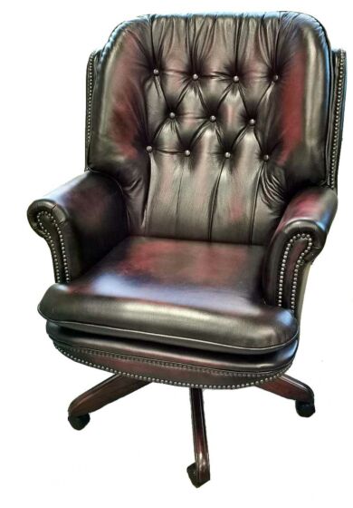 Judges swivel chair antique rust