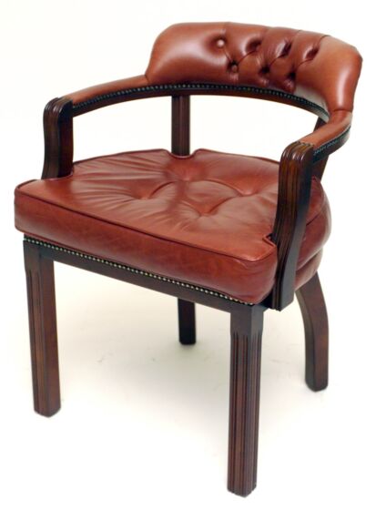 Court chair fixed leg padded seat