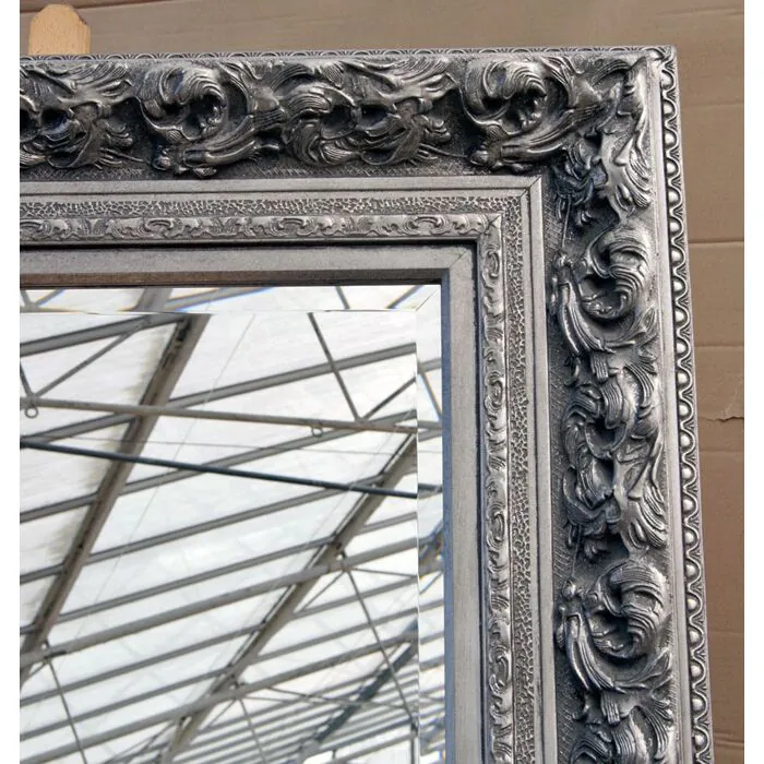 Miroir Vénitien Argenté Style Antique - Palazzo INT, 70 Cm, Mural, Baroque