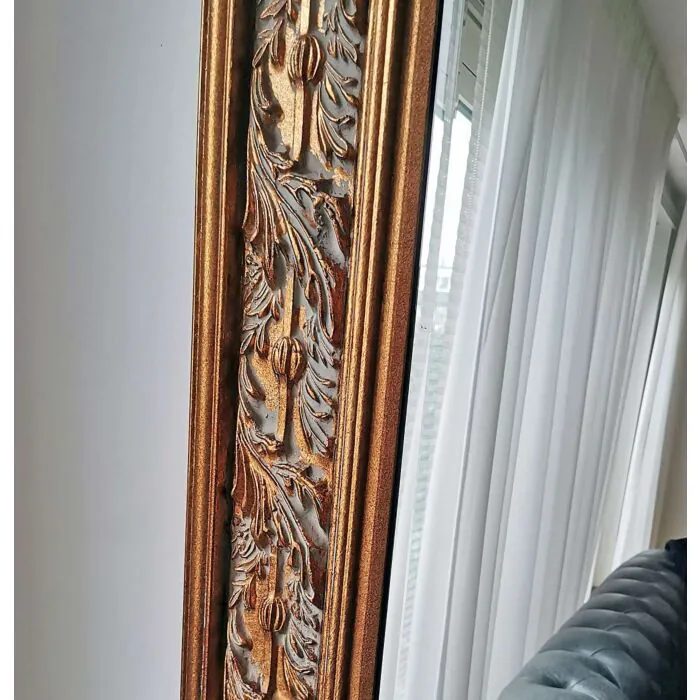 Preisvergleich für Costway Bogen Wandspiegel Goldener traditioneller