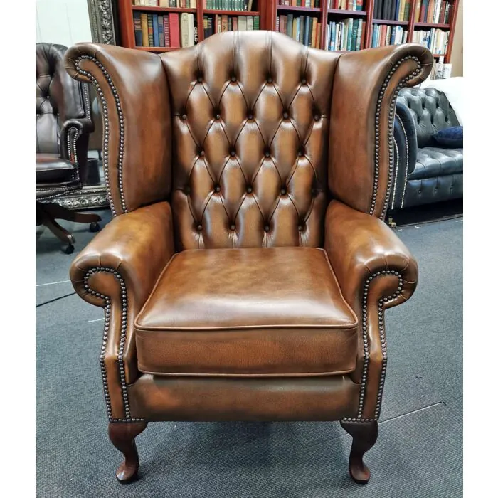 Fauteuil Chesterfield Capitonné – Maisons Du Monde – Cuir Marron – 90 Cm – Neuf