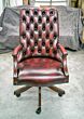 Antique red Library swivel chair
