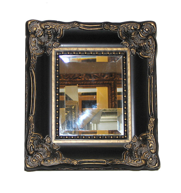 Barok Barca, in antiek zilver/goud zwart maten, English barok spiegels.