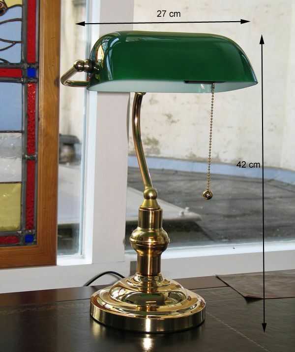 Lampe de Table Lampe de Bureau Vintage Bureau Banquier Verre Vert