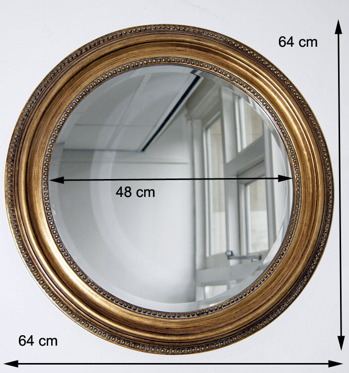 Oval antique gold mirror Messina 6 sizes, English Decorations.