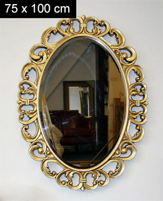 adelaar Harden Tirannie Barok goud ovaal spiegel Marseille 75 x 100 cm