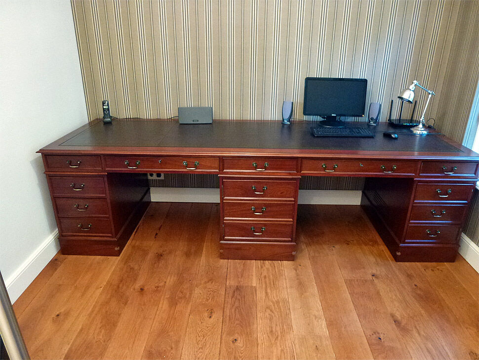 Two Person Desk Standard Size Or Made, Two Person Computer Desk With Drawers