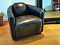Aviator club armchairs in Vintage black leather