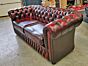 Compact 3 seat ( XL 2 seat ) Chesterfield showroom model antique red