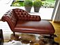 Royal Victorian Chesterfield Chaise Lounge, English Decorations
