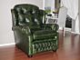 Suzanne Chesterfield chair Antique green leather