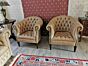 Tiffany Chairs fully buttoned Cambridge sand leather