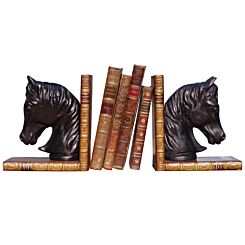 Horses head Bookends on faux books set of 2