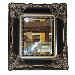 Antique gold/silver black frame mirror Barca in 9 sizes