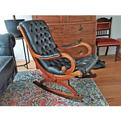 Grandma's Rocking chair in black leather