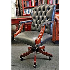 Gainsborough swivel chair Onyx black leather