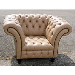 Belmont Chesterfield chair fully buttoned