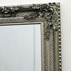 Baroque heavy antique silver framed Vicenza mirror in 5 sizes