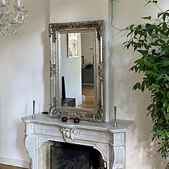 Baroque heavy silver framed mirror Vicenza in 5 sizes