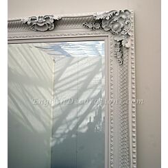 Baroque heavy white framed mirror Vicenza in 5 sizes