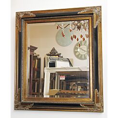 Miroir classique Vienna, 8 tailles, cadre argenté noir, ou doré noir